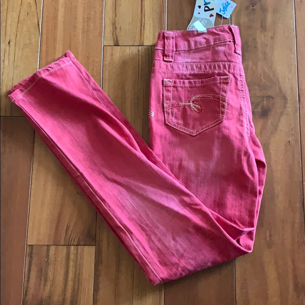 JUSTICE | Red Skinny Low Rise Girl's Jeans - Picture 1 of 4